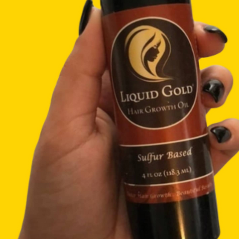 Hair Growth Oil - Liquid Gold Sulfur Version 4oz For Thicker Longer Hair