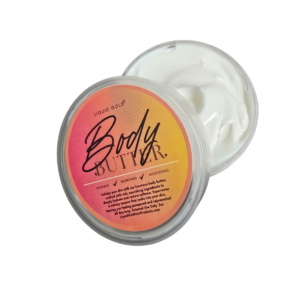 Liquid Gold Body Butter with Shea and Cocoa for Moisturizing Dry Skin, Keeps Skin Soft and Hydrated All Day Honey Fragrance