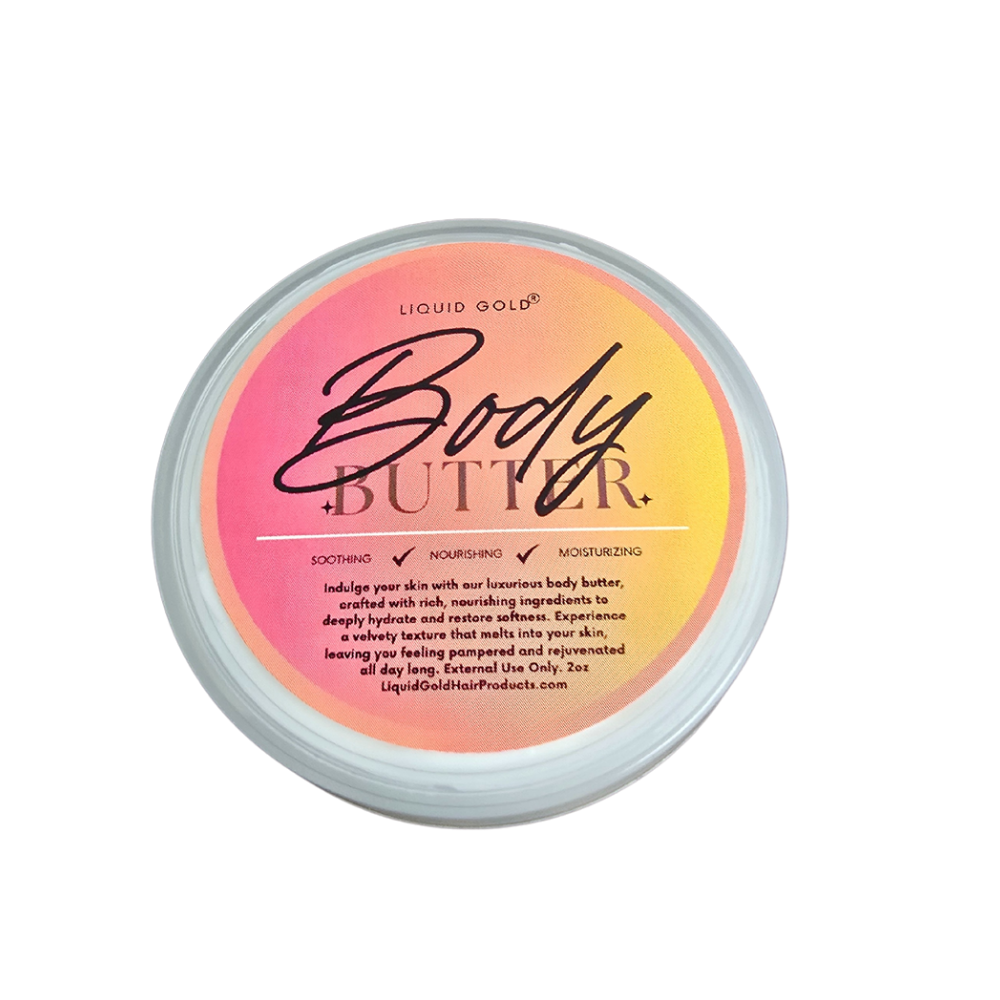 Liquid Gold Body Butter with Shea and Cocoa for Moisturizing Dry Skin, Keeps Skin Soft and Hydrated All Day Honey Fragrance