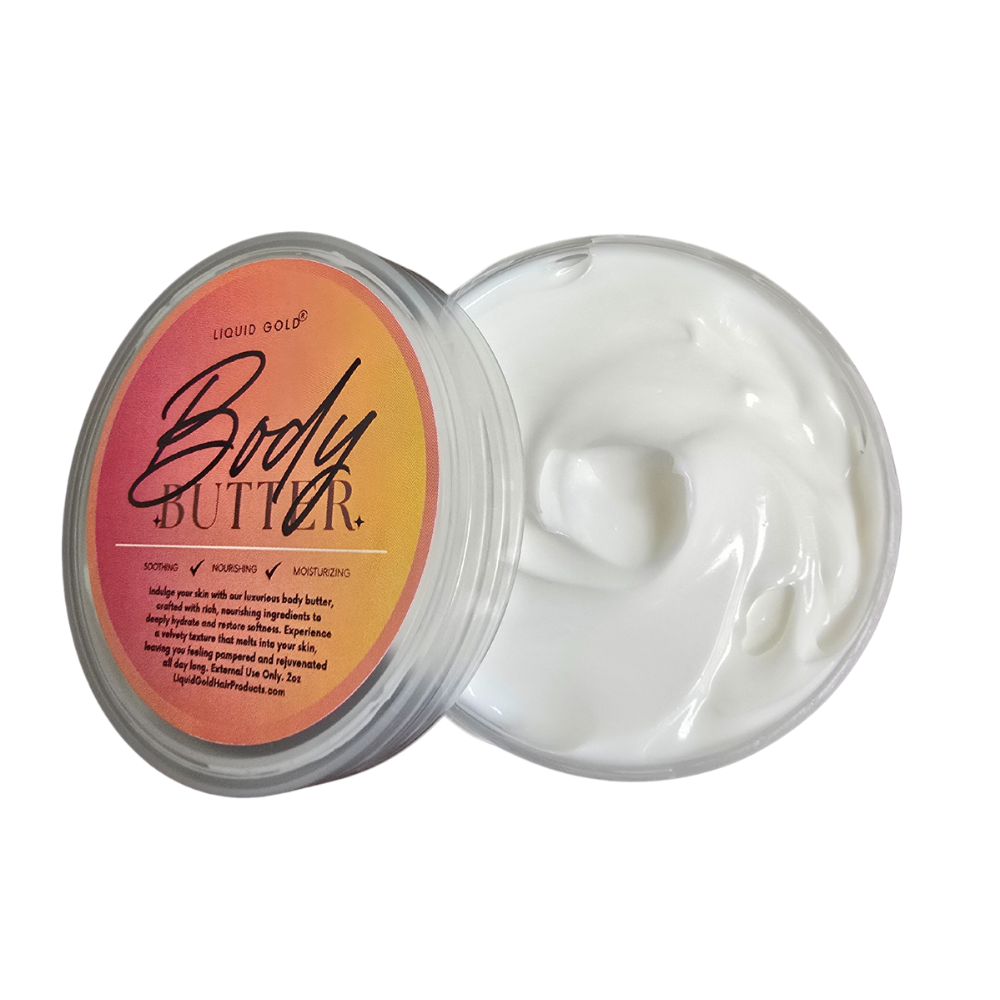 Liquid Gold Body Butter with Shea and Cocoa for Moisturizing Dry Skin, Keeps Skin Soft and Hydrated All Day Honey Fragrance