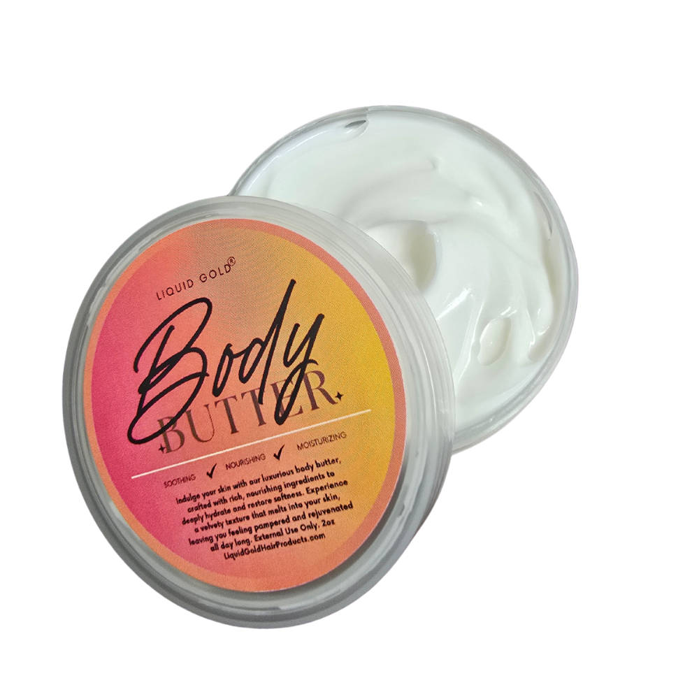 Liquid Gold Body Butter with Shea and Cocoa for Moisturizing Dry Skin, Keeps Skin Soft and Hydrated All Day Honey Fragrance