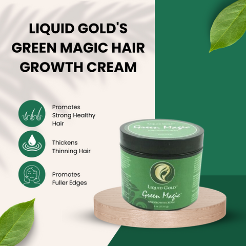 Hair Growth Cream - Green Magic 4oz For Thicker Longer Hair