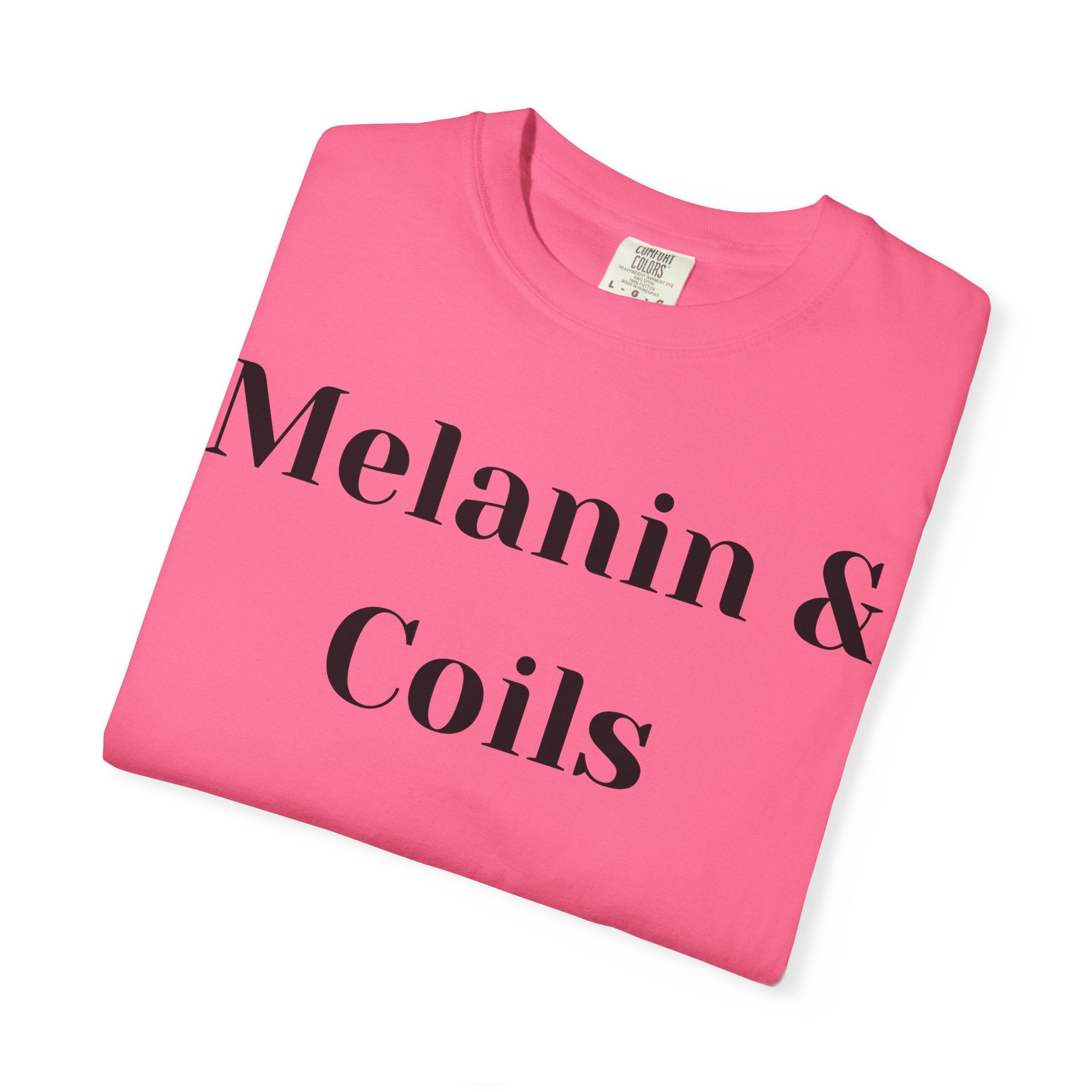 Melanin and Coils Unisex T-Shirt, Empowering Tee, Natural Hair Pride, Gift for Black Women, Casual Everyday Wear, Celebration of Culture