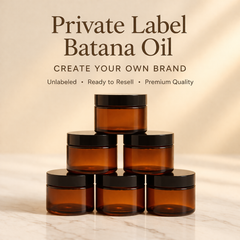 Private Label Batana Oil (Unlabeled Amber Jars – Ready to Resell)