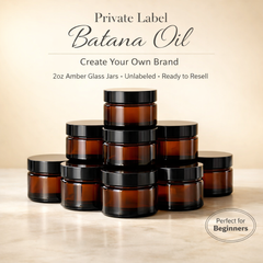 Private Label Batana Oil (Unlabeled Amber Jars – Ready to Resell)