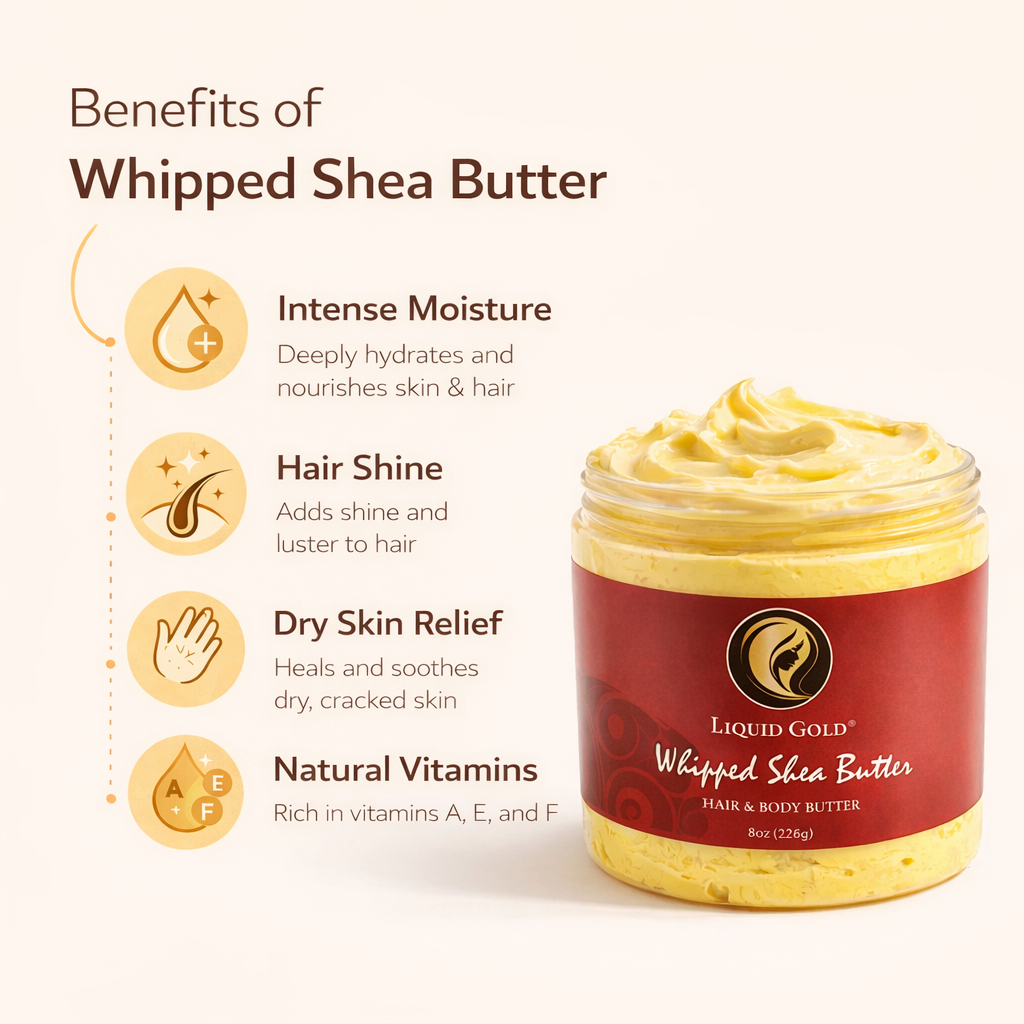 Whipped Shea Butter - Hair and Body Butter Honey Fragrance 8oz