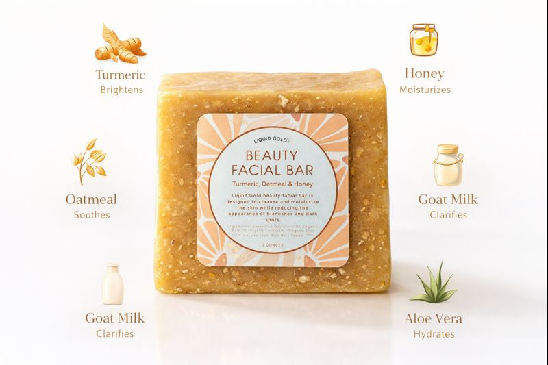 Beauty Facial Bar With Turmeric, Oatmeal, Honey Brightens Skin Complexion, Gets Rid Of Blemishes And Calms Acne  For Smooth Beautiful Skin