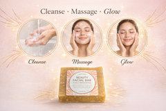 Beauty Facial Bar With Turmeric, Oatmeal, Honey Brightens Skin Complexion, Gets Rid Of Blemishes And Calms Acne  For Smooth Beautiful Skin