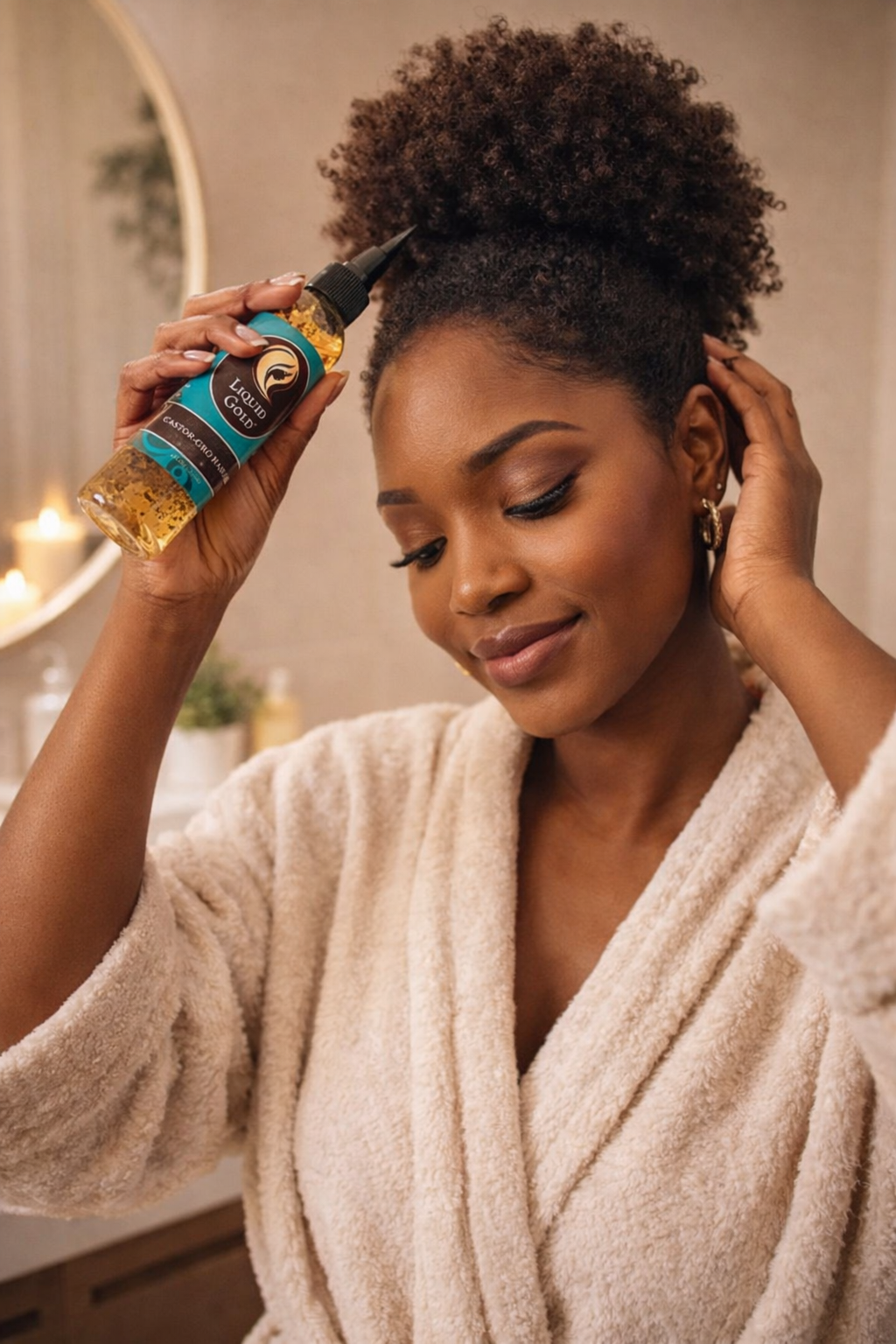 Herbal Hair Growth Oil for Thicker Longer Hair 4oz - Castor Gro