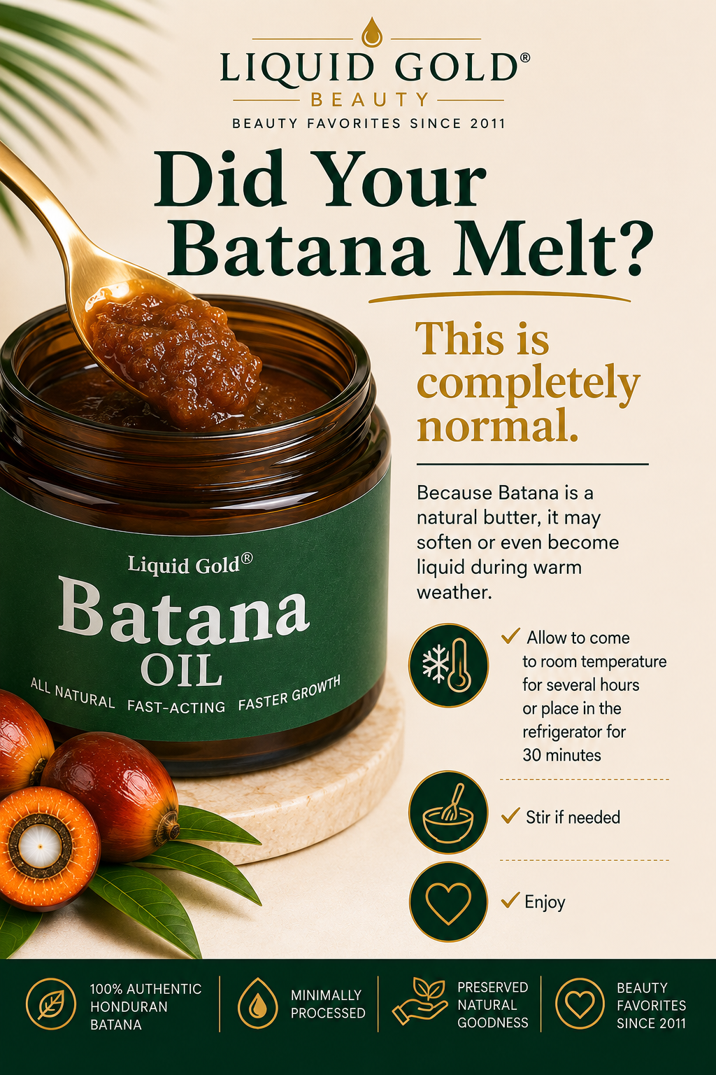 Liquid Gold Batana Oil Duo 2oz Raw Batana Oil and 2oz Liquid Batana Oil