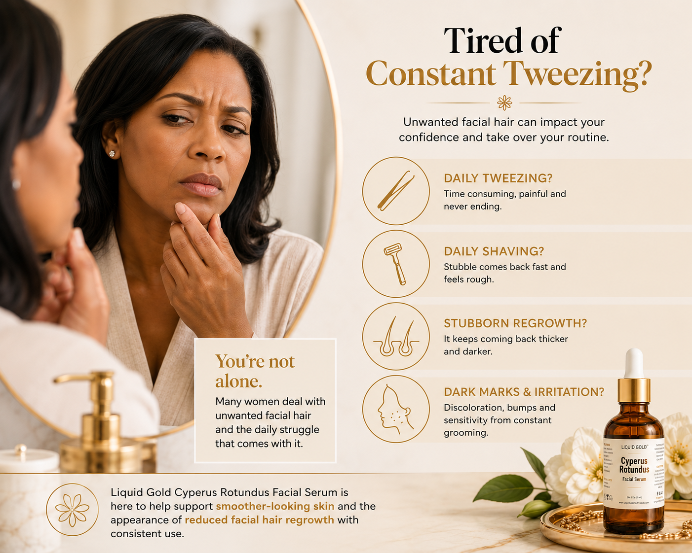Cyperus Rotundus Facial Serum for Smoother Skin