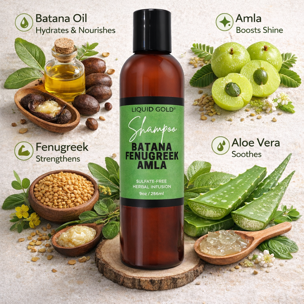 Shampoo Sulfate Free with Batana Fenugreek and Amla 8oz