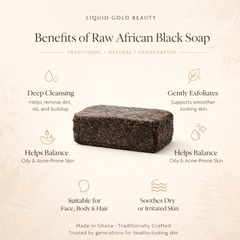 Raw African Black Soap for Healthier Skin and Hair